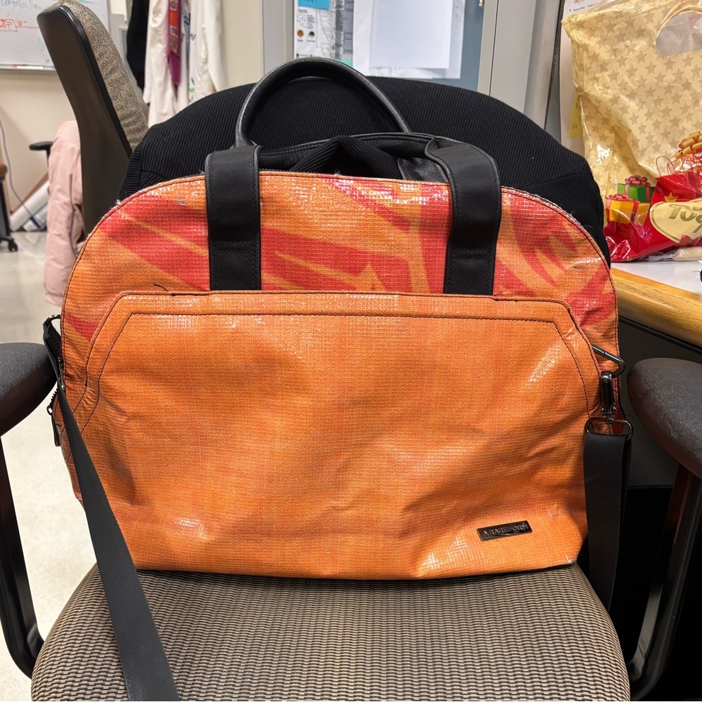 Rareform orange laptop bag